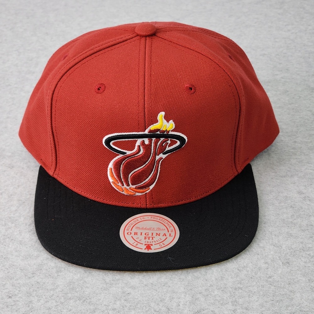 Miami Heat Mitchell &‎ Ness Hat NBA Core Snapback 2 Tone Hardwood Classics Cap